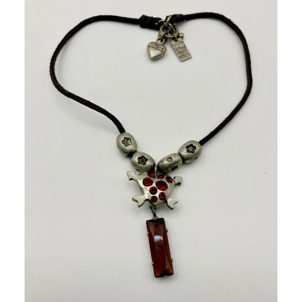 Otazu Swarovski Crystal Encrusted Heart-Pendant Necklace Handcrafted-RARE